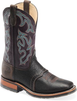 Double H Boot 11 Inch Bison Roper in Light Brown/Plum - Double H 
